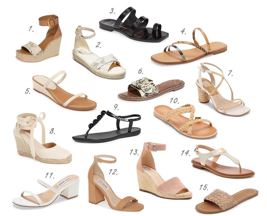 collage of sandals