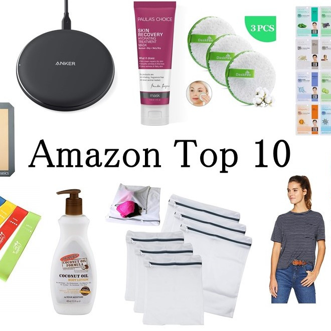 a collage of amazon products