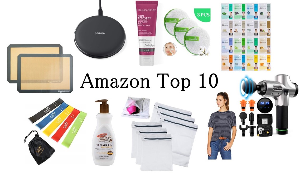 a collage of amazon products