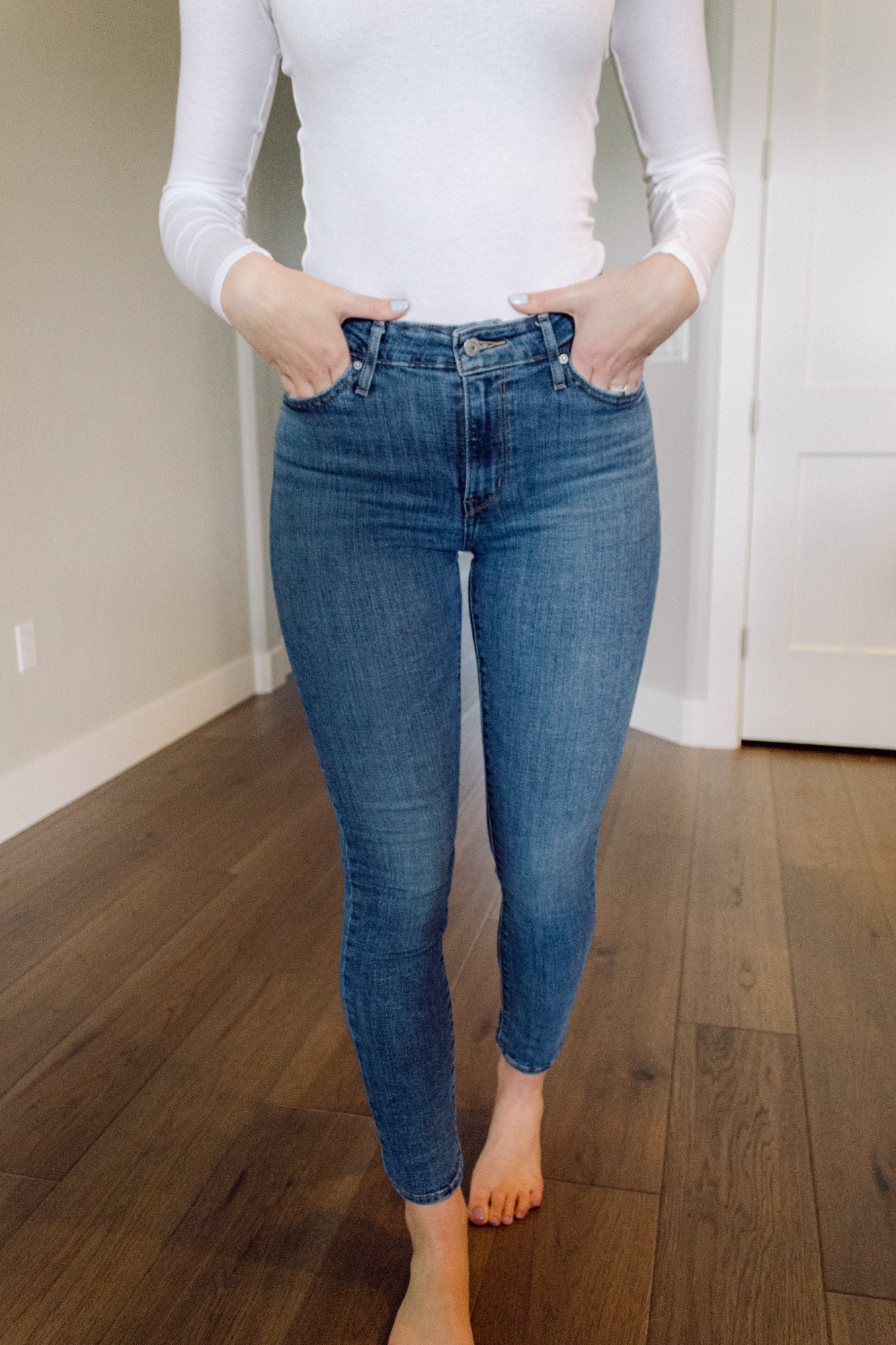 girl wearing jeans